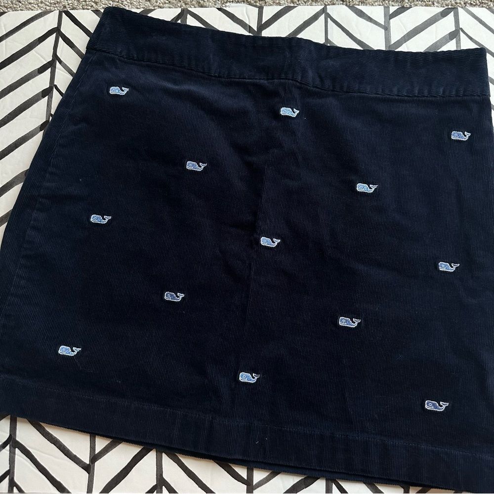 Vineyard Vines Size 8 Navy Corduroy A Line Mini Skirt
